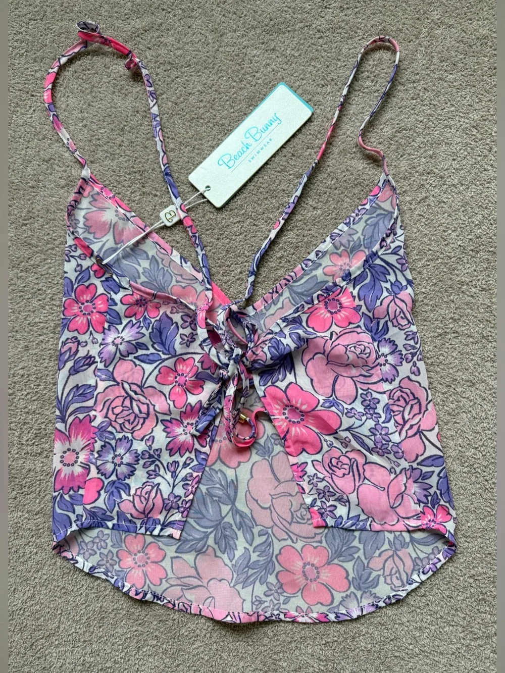 Beach Bunny - Hadley Crop Top - Pink Floral